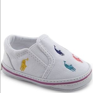 Girls' Ralph Lauren Bar Harbor Slip-On Oxfordcloth Sneaker (Infant) HOST PICK